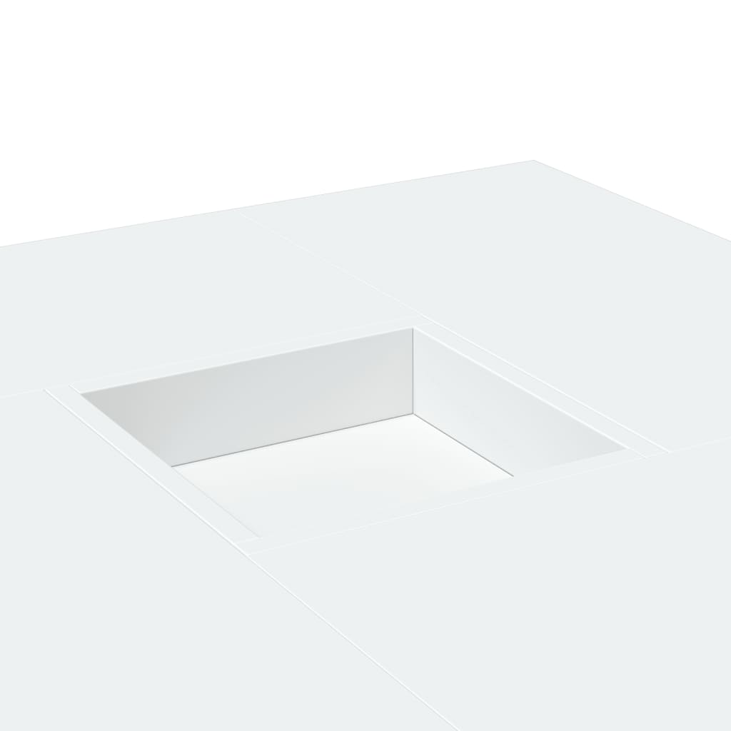 Salongbord Sofabord Hvit 80x80x40 cm