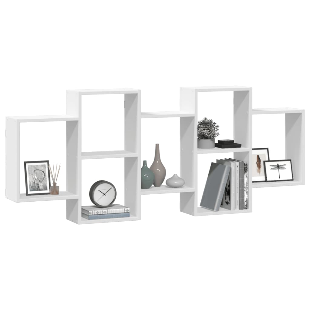 Vegghylle Hvit 159x18x65 cm