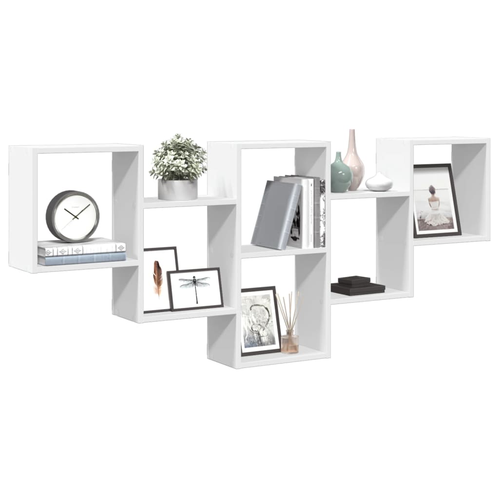 Vegghylle Hvit 159x18x66 cm