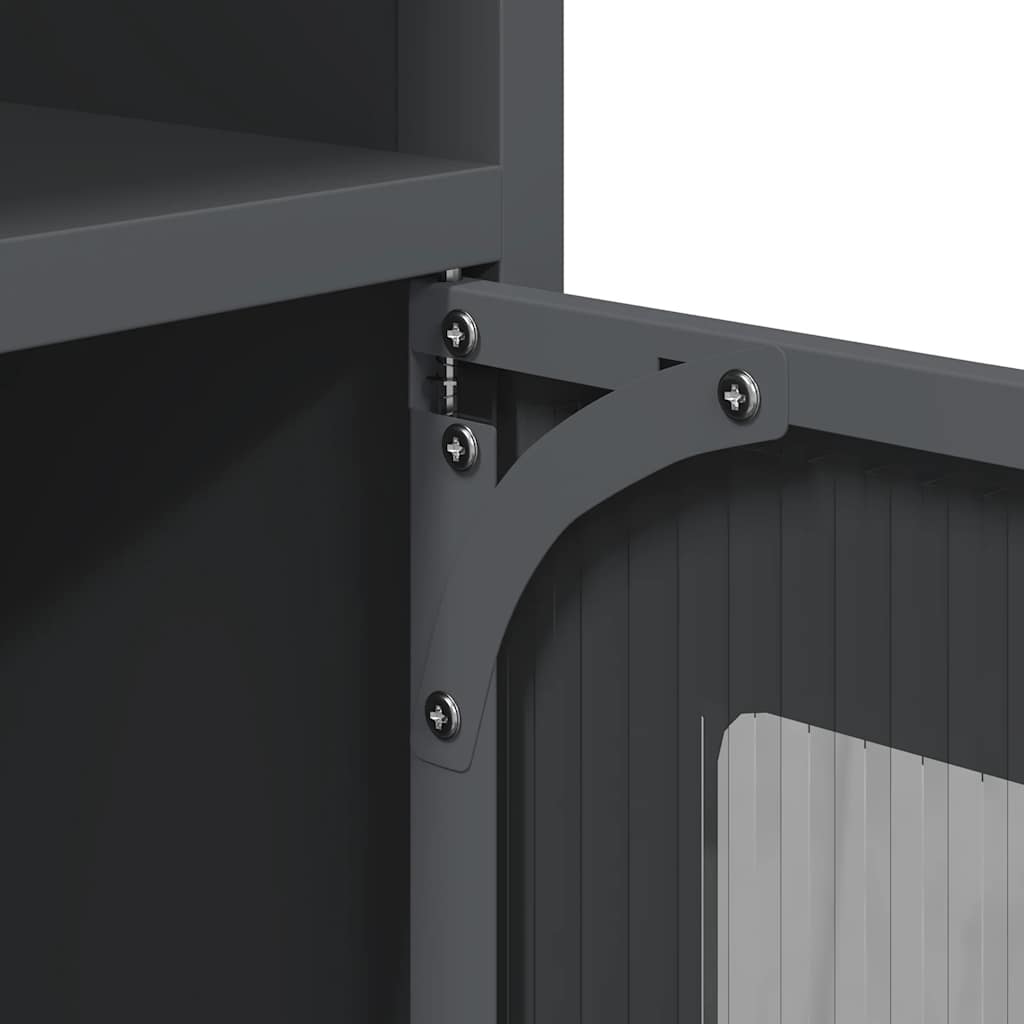 Skjenk DIV. antrasitt 100,5x39x107 cm kaldvalset stål