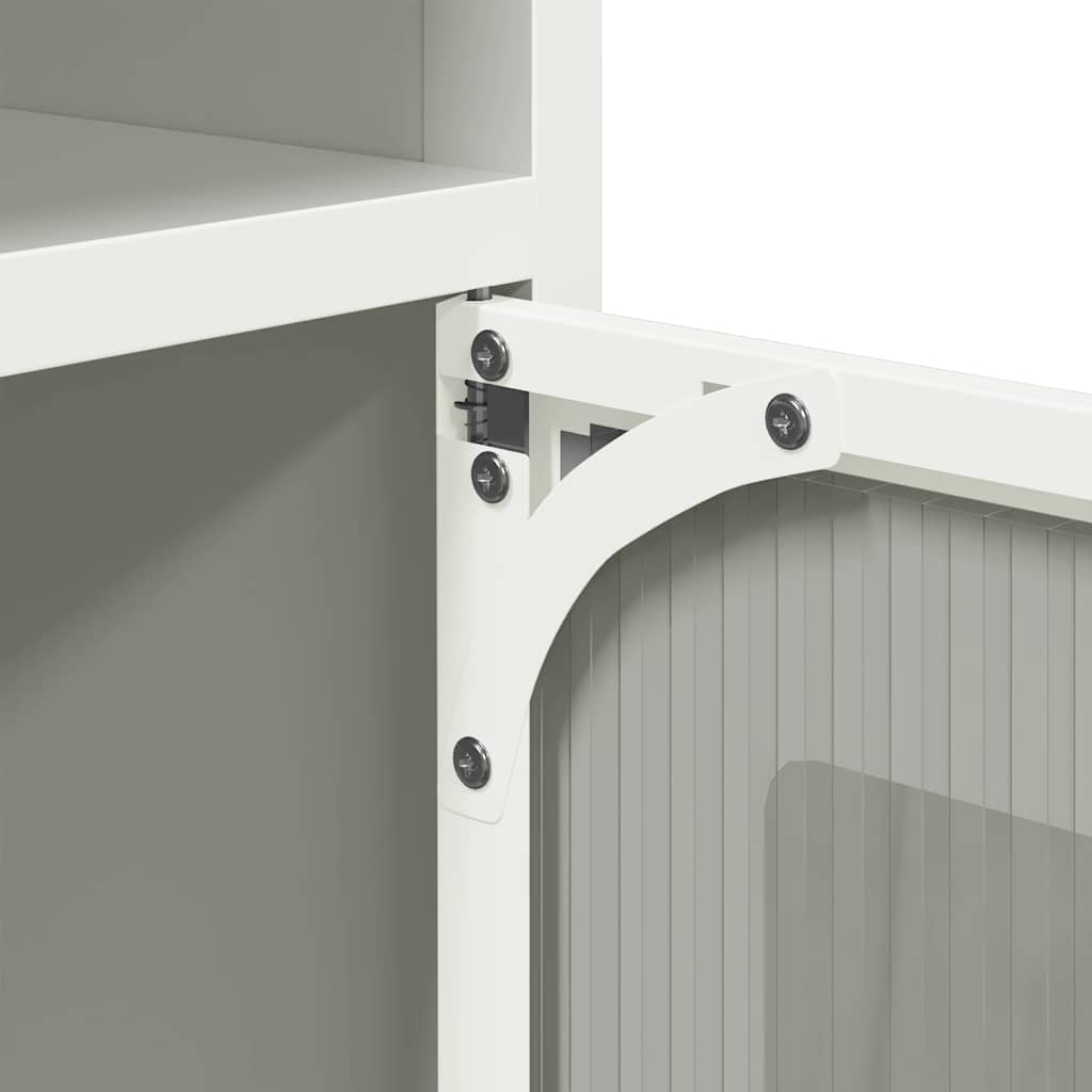 Skjenk DIV. Hvit 100,5x39x107 cm kaldvalset stål