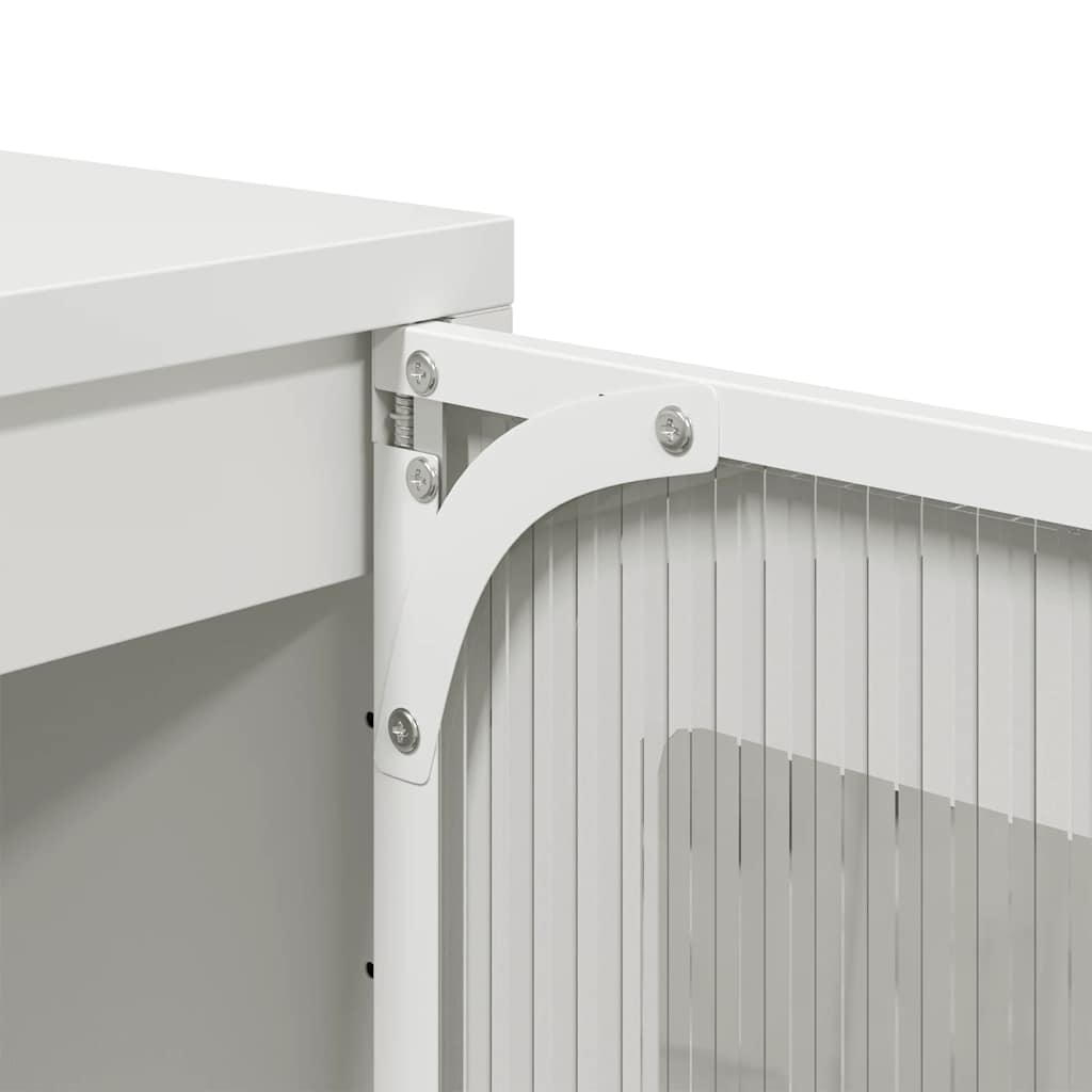 Skjenk DIV. Hvit 100,5x39x107 cm kaldvalset stål