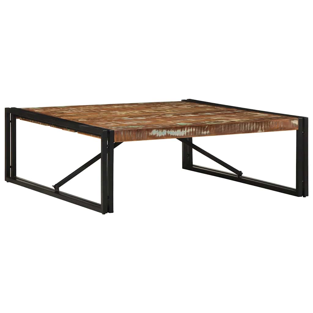 Salongbord Sofabord Tre Gjenvunnet Heltre flerfarget 100x100x35 cm