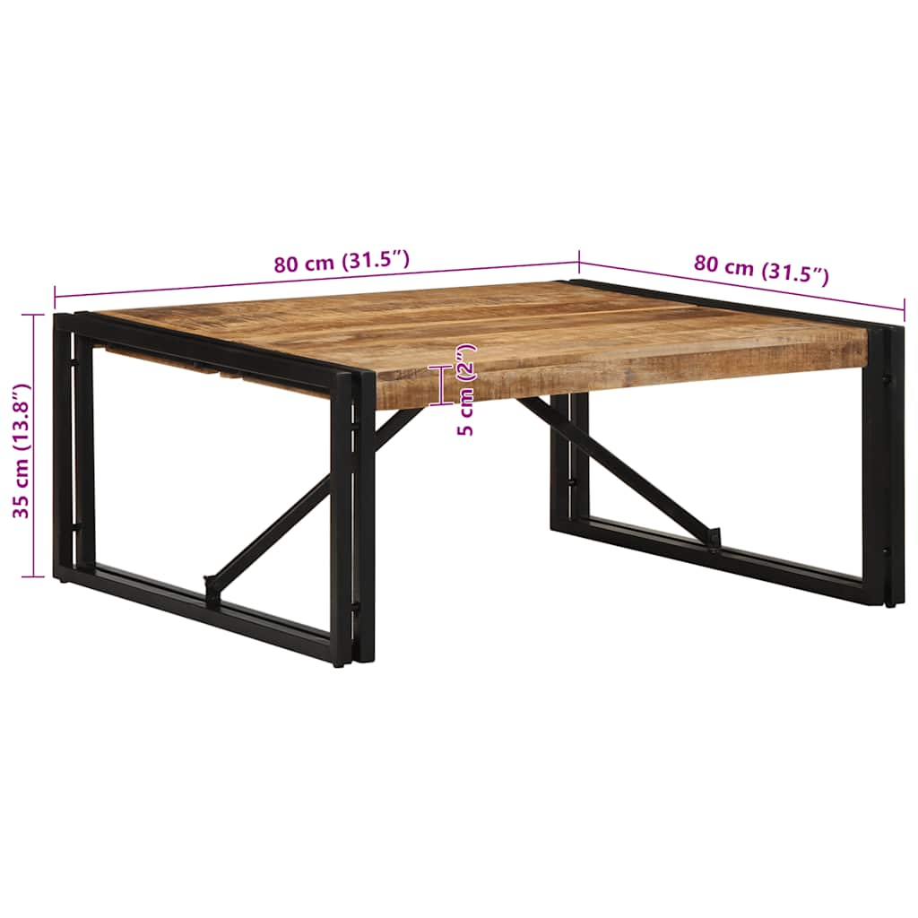 Salongbord Sofabord Tre Heltre Mango 80x80x35 cm