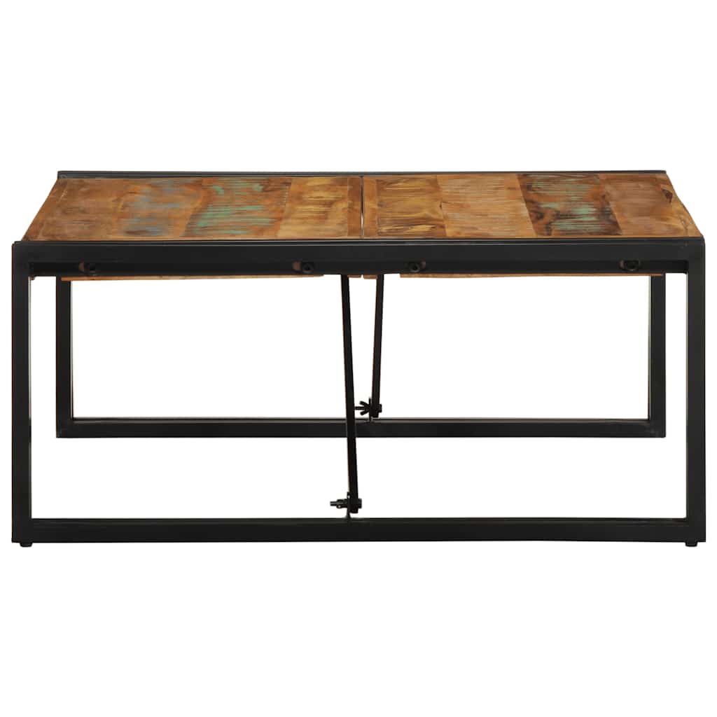 Salongbord Sofabord Tre Gjenvunnet Heltre flerfarget 80x80x35 cm