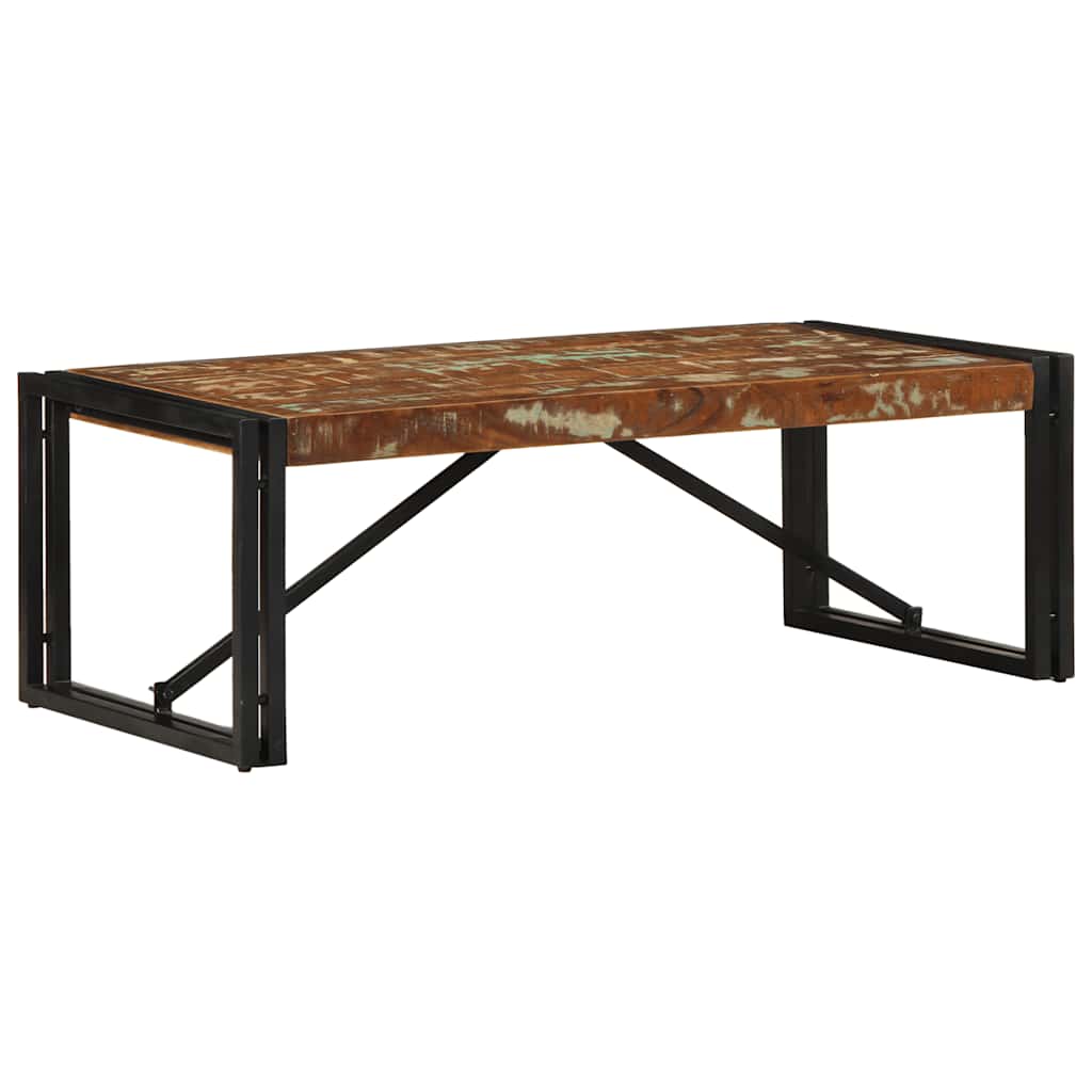 Salongbord Sofabord Tre Gjenvunnet Heltre flerfarget 100x50x35 cm