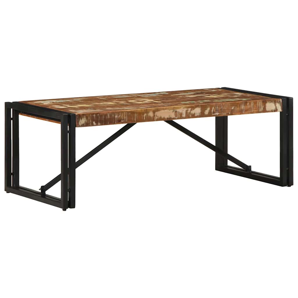 Salongbord Sofabord Tre Gjenvunnet Heltre flerfarget 100x50x35 cm