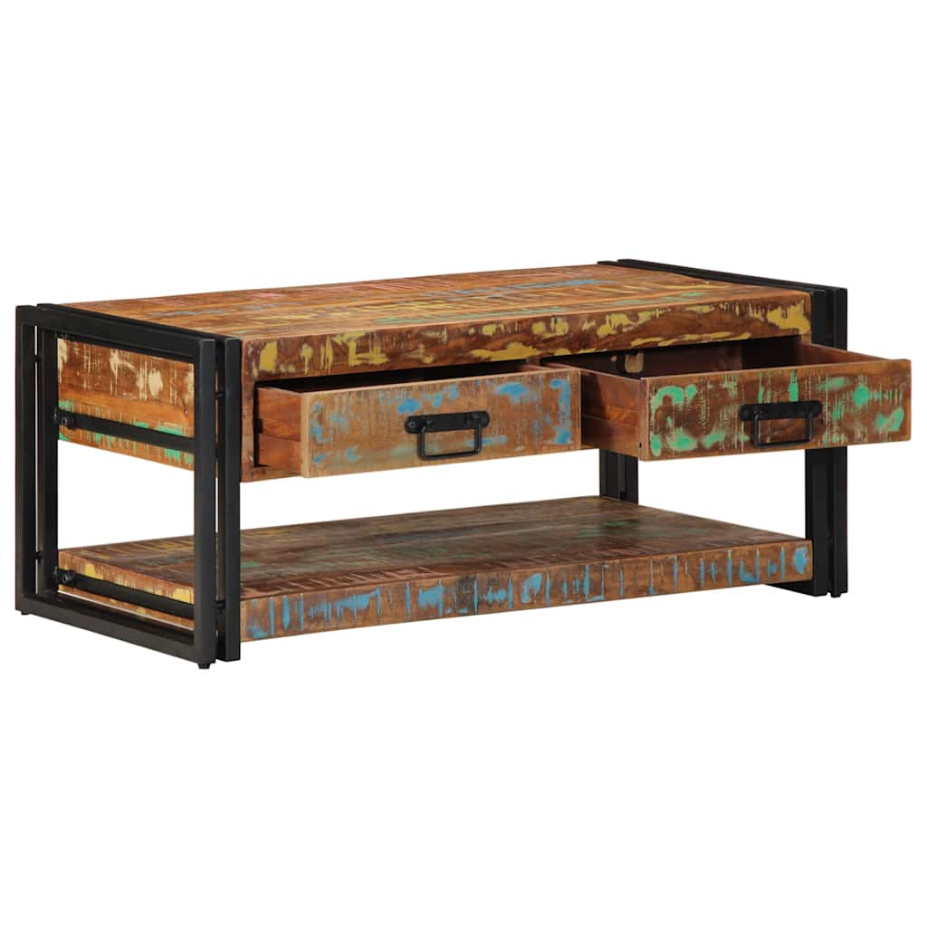 Salongbord Sofabord Tre Gjenvunnet Heltre flerfarget 90x50x38 cm