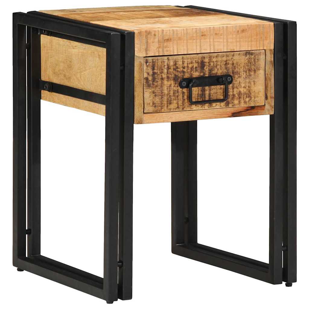 Avlastningsbord med skuff Brun 40 x 40 x 50 cm heltre mango