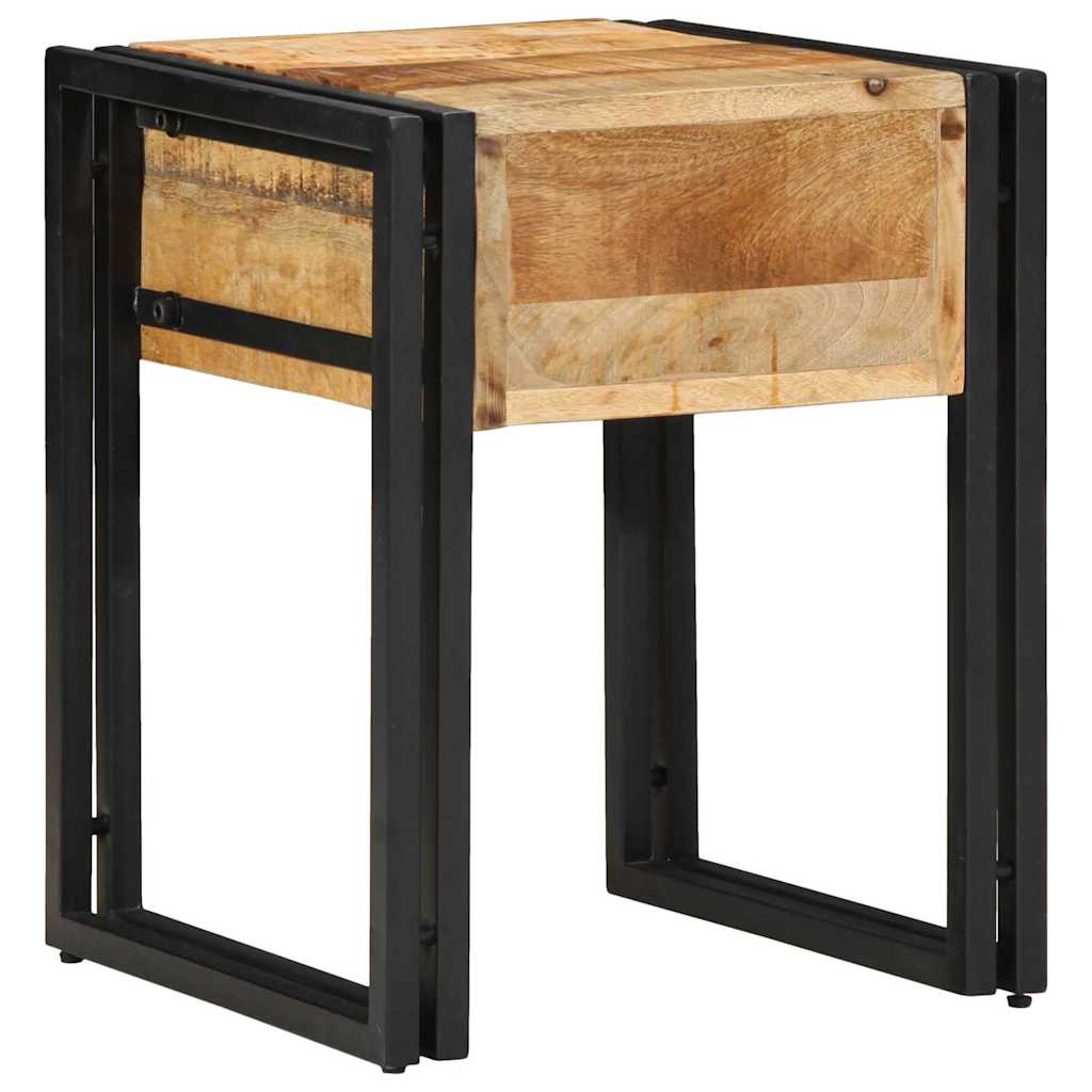Avlastningsbord med skuff Brun 40 x 40 x 50 cm heltre mango