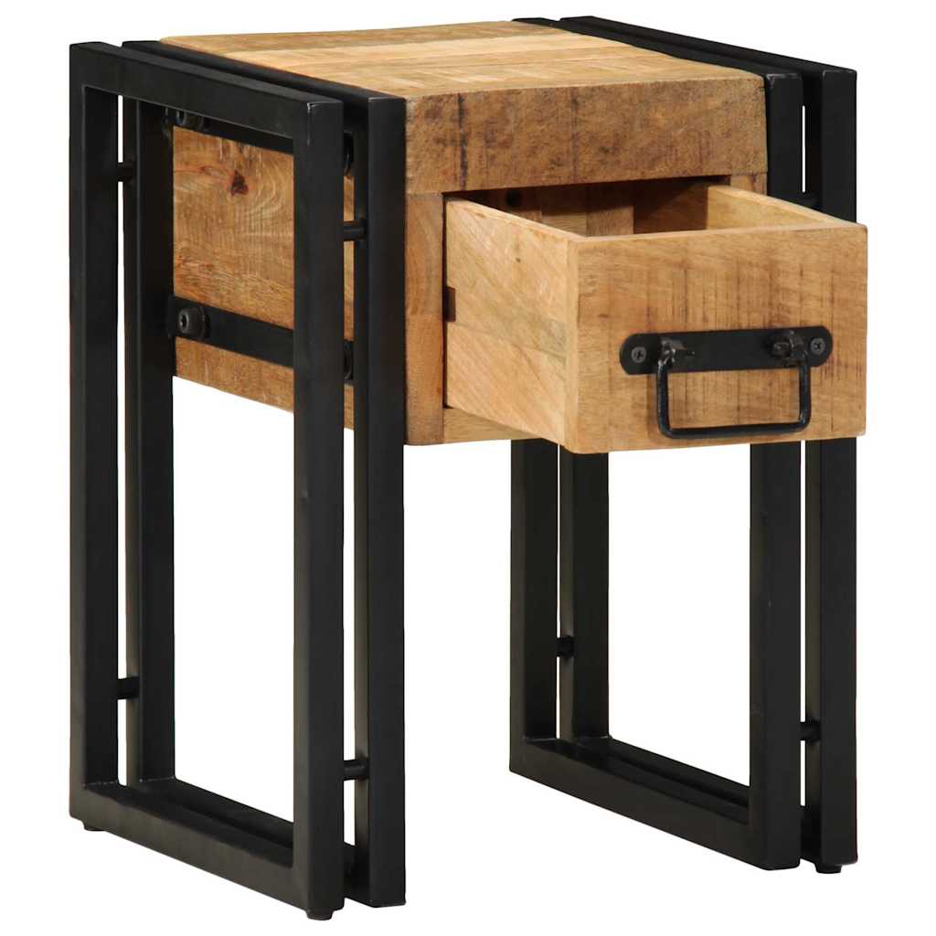 Avlastningsbord med skuff Brun 30 x 30 x 40 cm heltre mango