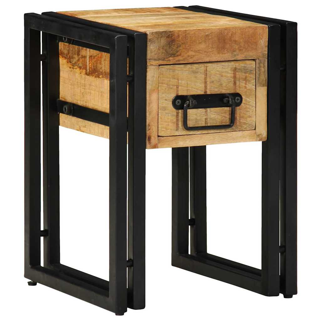 Avlastningsbord med skuff Brun 30 x 30 x 40 cm heltre mango