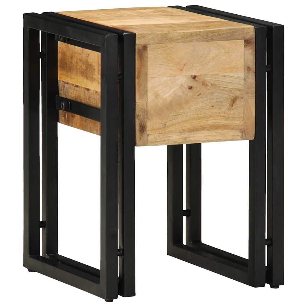 Avlastningsbord med skuff Brun 30 x 30 x 40 cm heltre mango