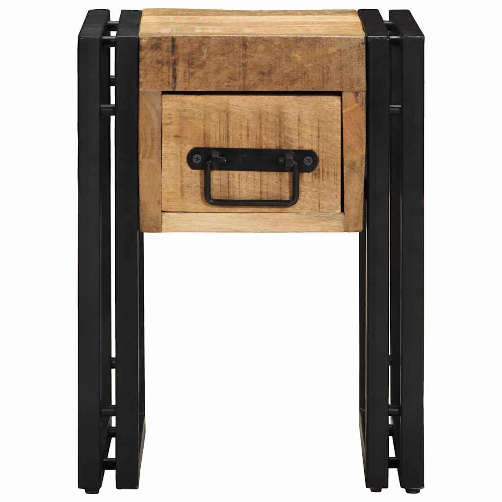 Avlastningsbord med skuff Brun 30 x 30 x 40 cm heltre mango