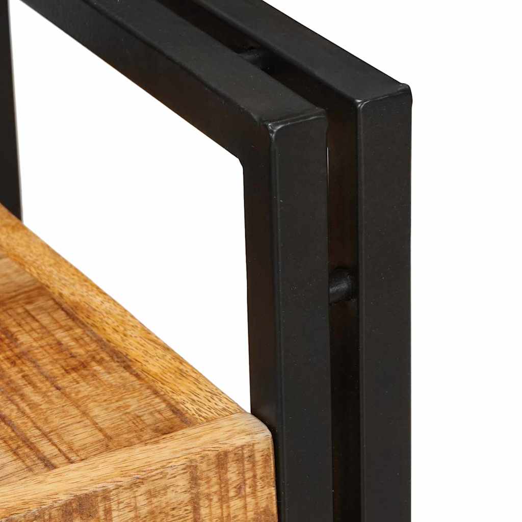 Nattbord Sengbord Brunt og Svart 38 x 33 x 58 cm Massiv mango tre