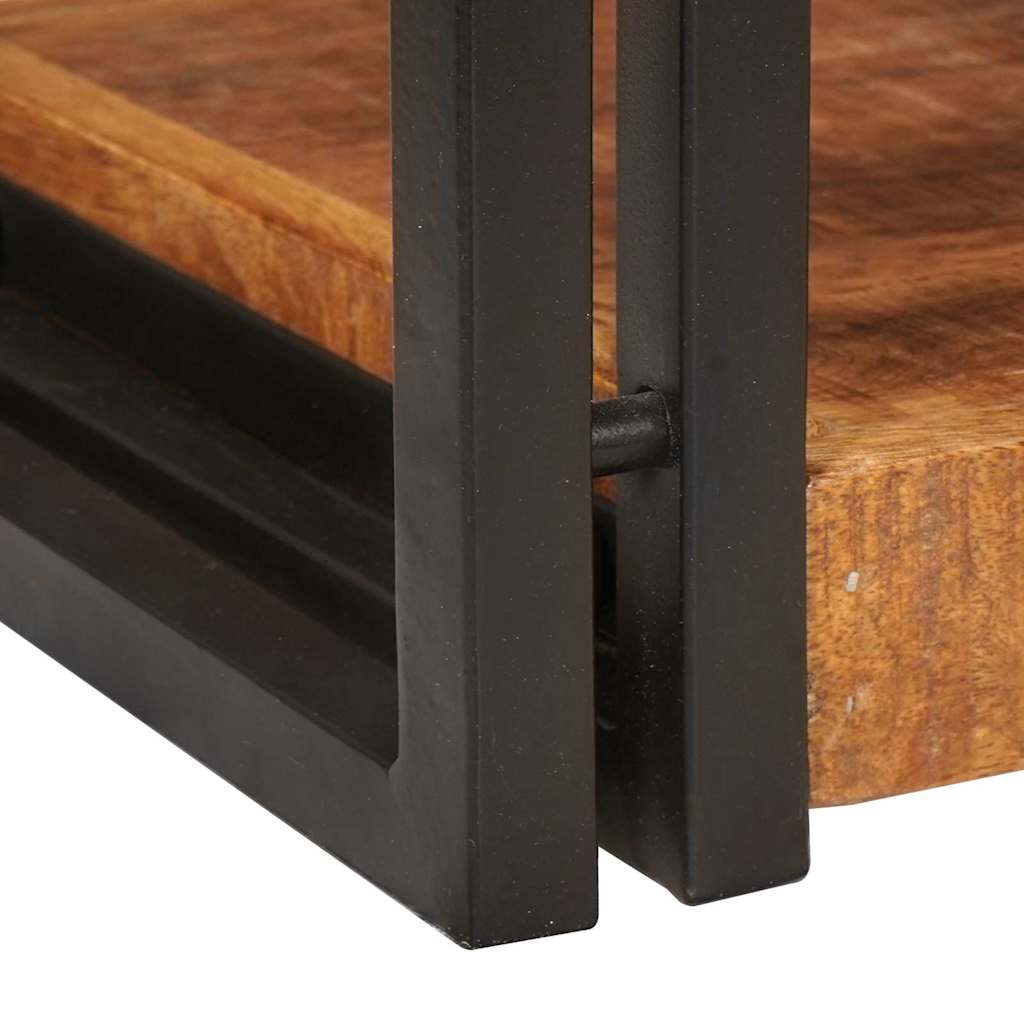 Nattbord Sengbord Brunt og Svart 38 x 33 x 58 cm Massiv mango tre