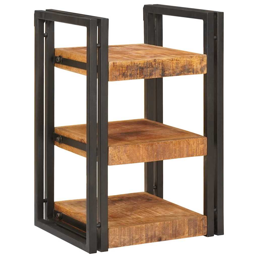 Nattbord Sengbord Brunt og Svart 38 x 33 x 58 cm Massiv mango tre