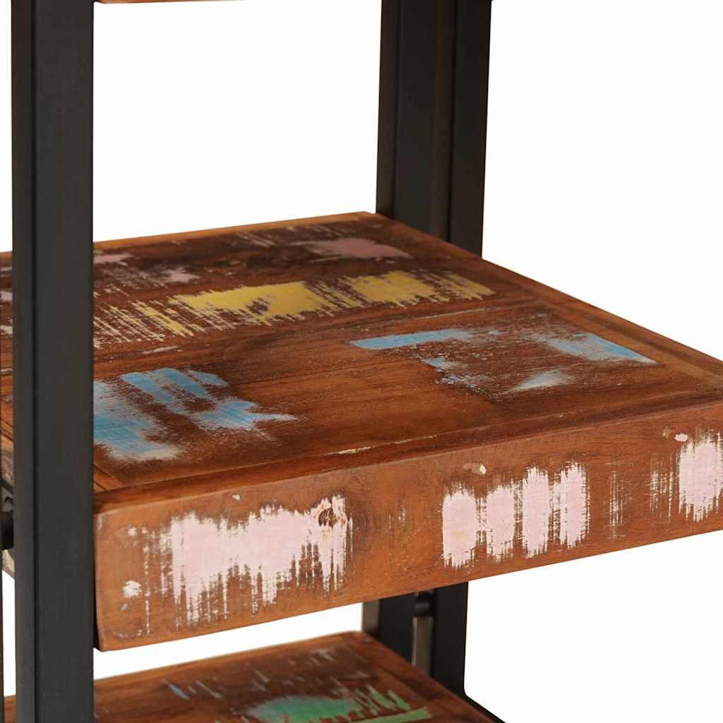 Nattbord Sengbord Brunt og Svart 38 x 33 x 58 cm Massiv Rektivert Tre