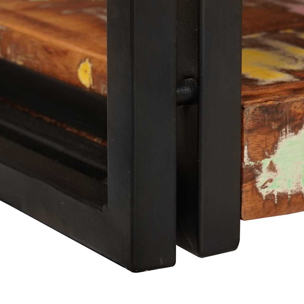 Nattbord Sengbord Brunt og Svart 38 x 33 x 58 cm Massiv Rektivert Tre