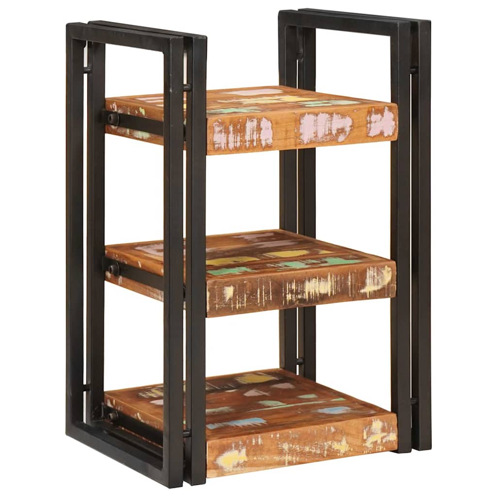 Nattbord Sengbord Brunt og Svart 38 x 33 x 58 cm Massiv Rektivert Tre