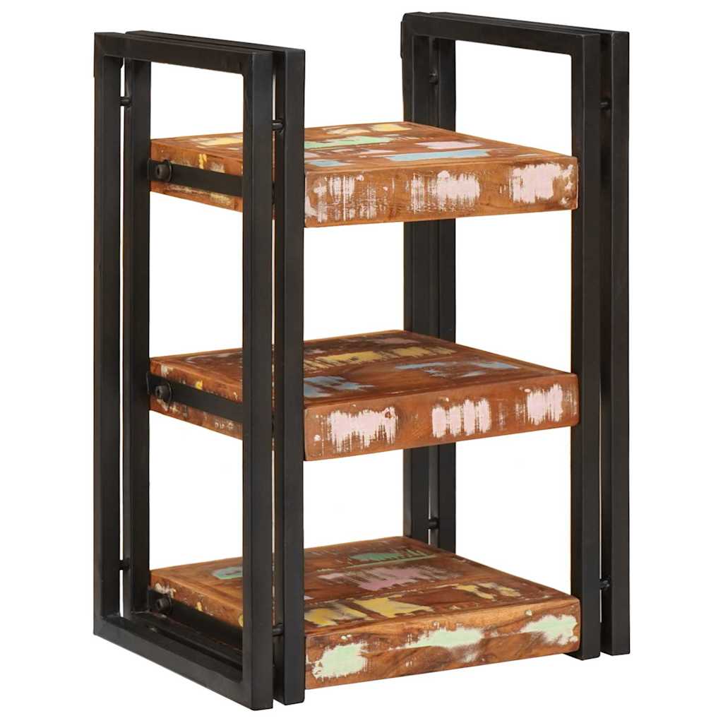 Nattbord Sengbord Brunt og Svart 38 x 33 x 58 cm Massiv Rektivert Tre