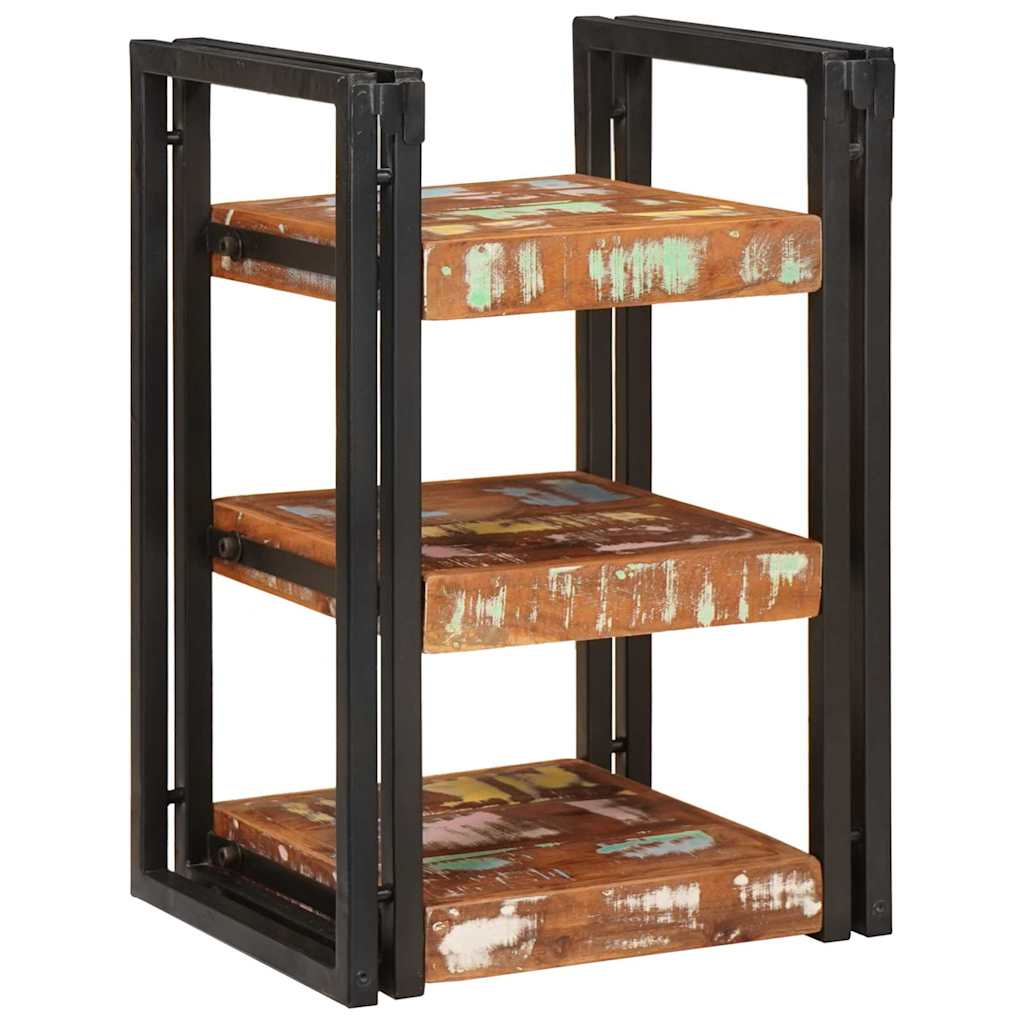 Nattbord Sengbord Brunt og Svart 38 x 33 x 58 cm Massiv Rektivert Tre