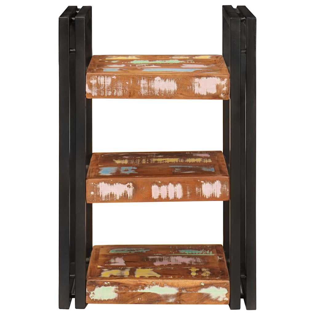 Nattbord Sengbord Brunt og Svart 38 x 33 x 58 cm Massiv Rektivert Tre