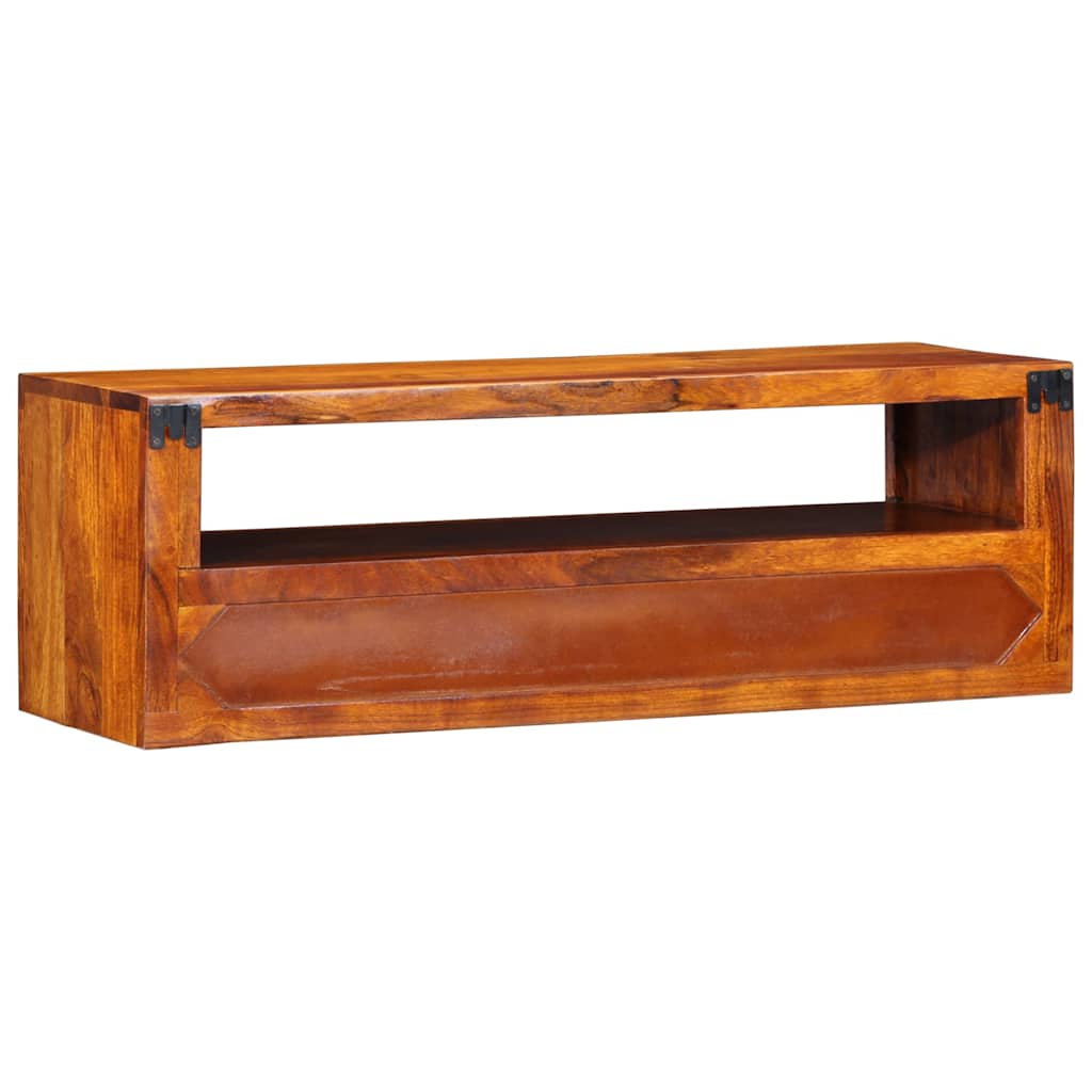TV-Møbel Tre Veggmontert Tv-skap flerfarget 90x30x30 heltre akasie