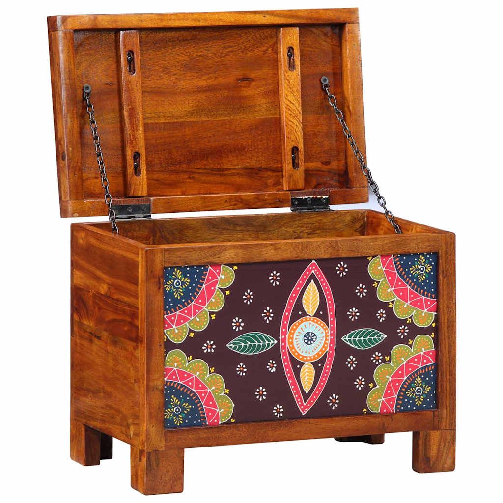 Oppbevaringskiste Flerfarget 50 x 30 x 40 cm heltre akasie