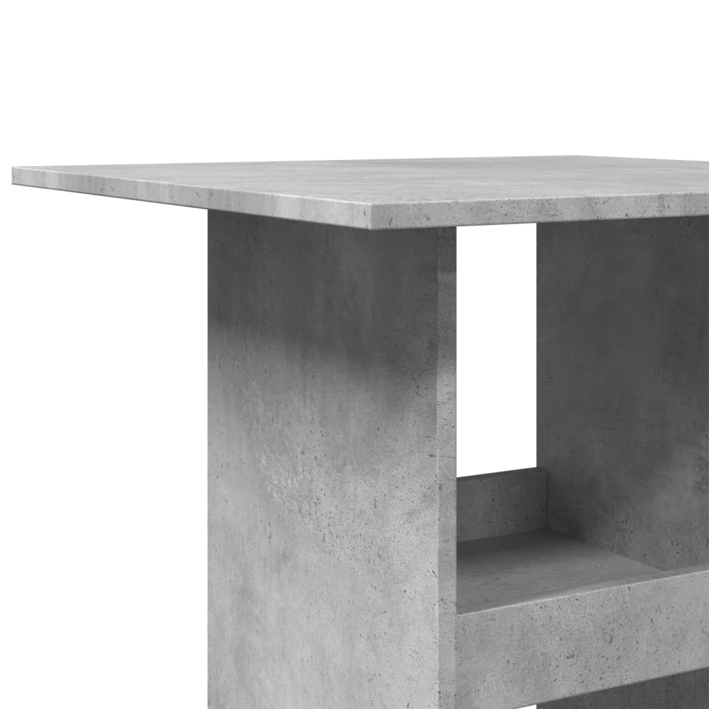 Barbord med oppbevaring betonggrå 60x60x102 cm konstruert tre