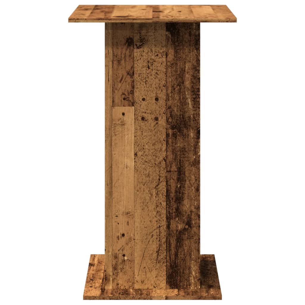Barbord med oppbevaring gammelt tre 60x60x102 cm konstruert tre