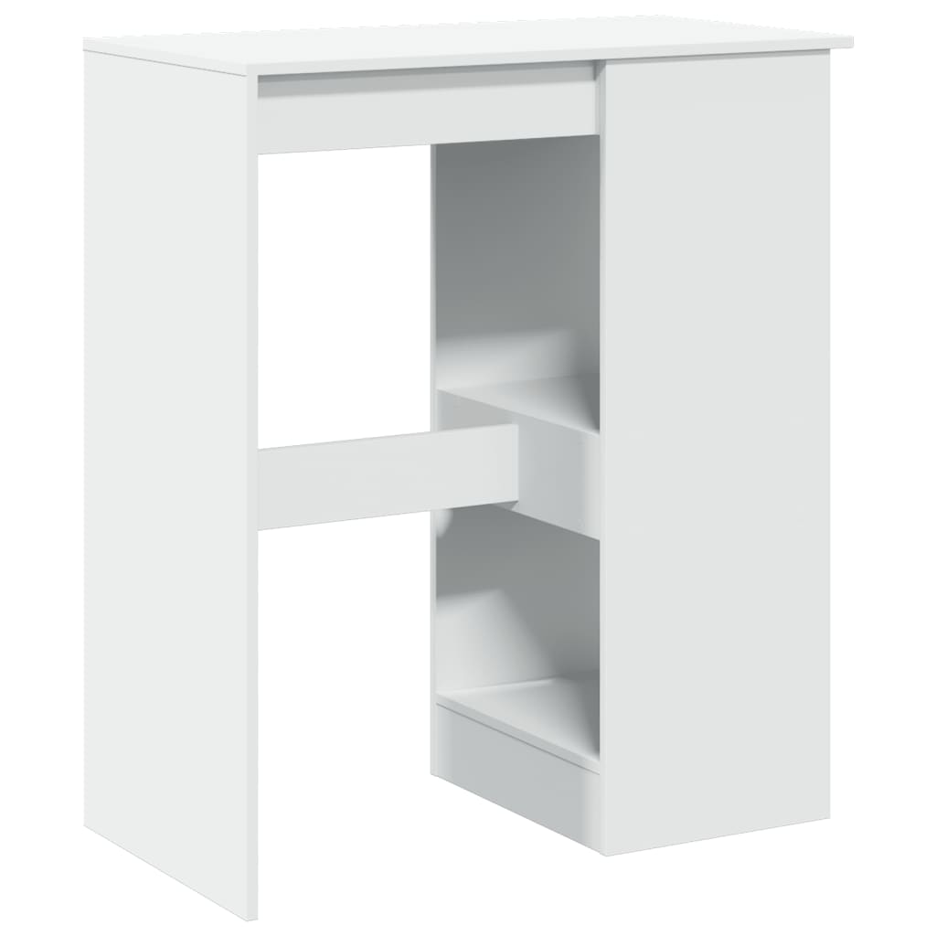 Barbord med stativer hvit 90x47,5x103,5 cm konstruert tre