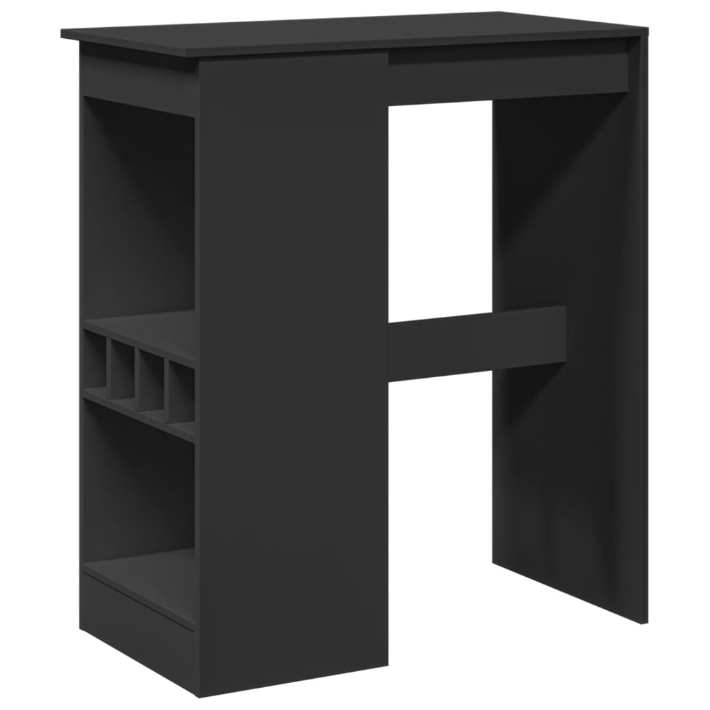 Barbord med stativer svart 90x47,5x103,5 cm konstruert tre