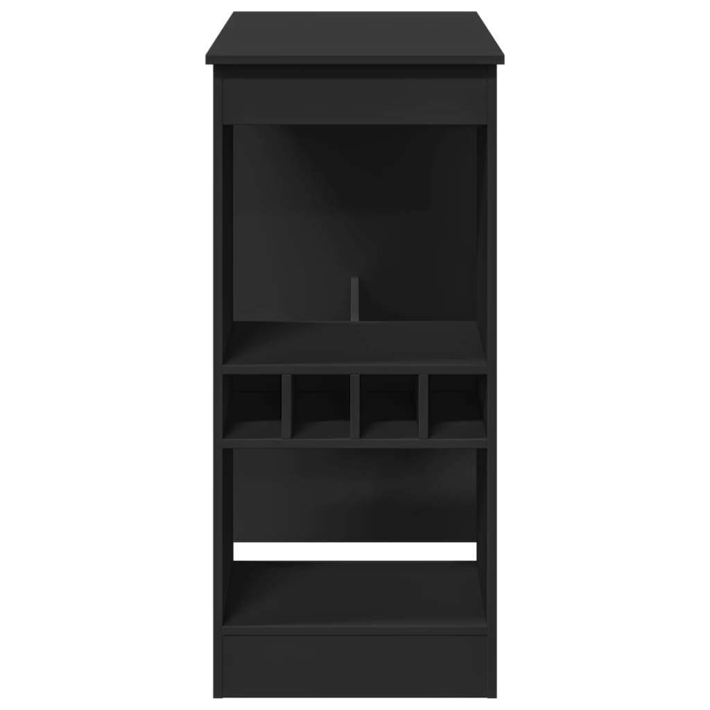 Barbord med stativer svart 90x47,5x103,5 cm konstruert tre
