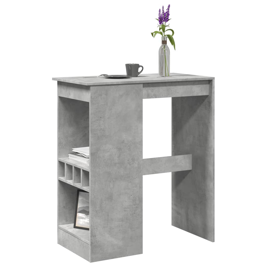 Barbord med stativer betonggrå 90x47,5x103,5 cm konstruert tre