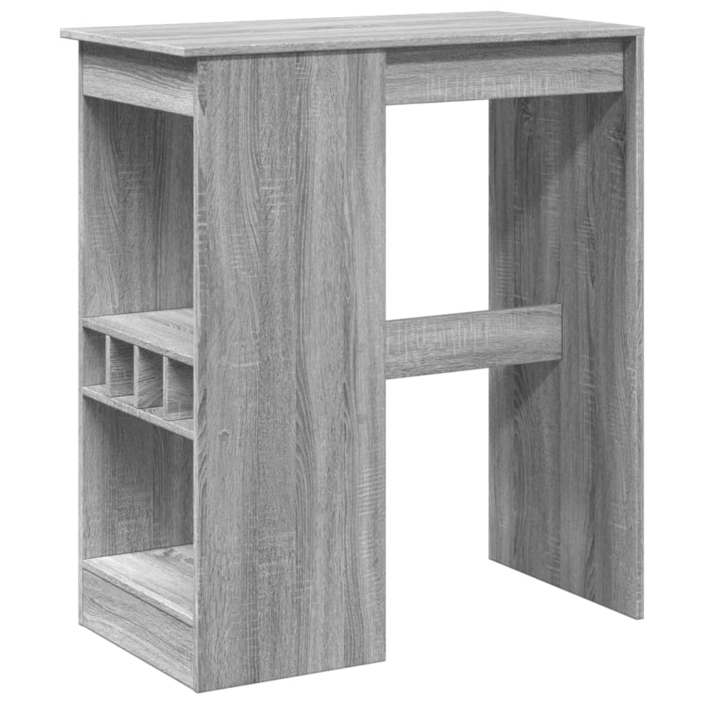 Barbord med stativer grå sonoma 90x47,5x103,5 cm konstruert tre