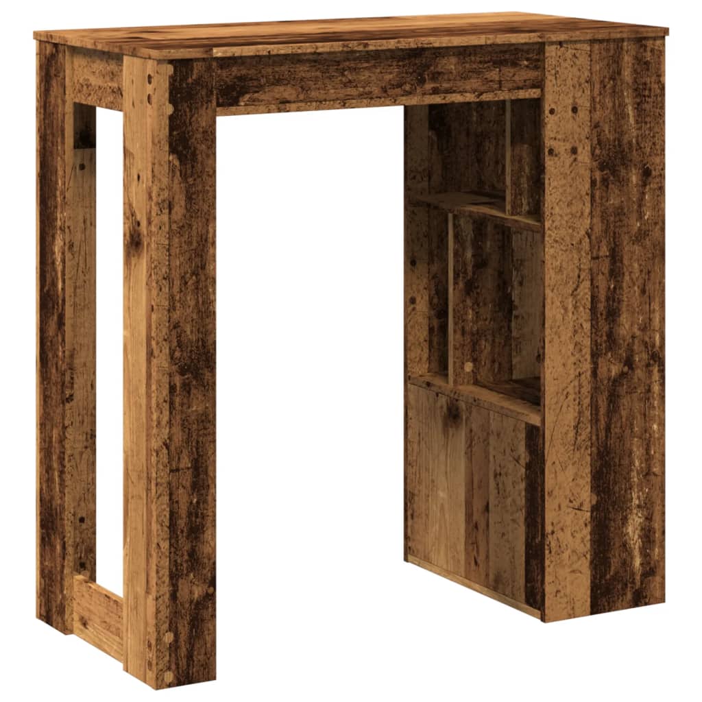 Barbord med stativer gammelt tre 102x50x103,5 cm konstruert tre