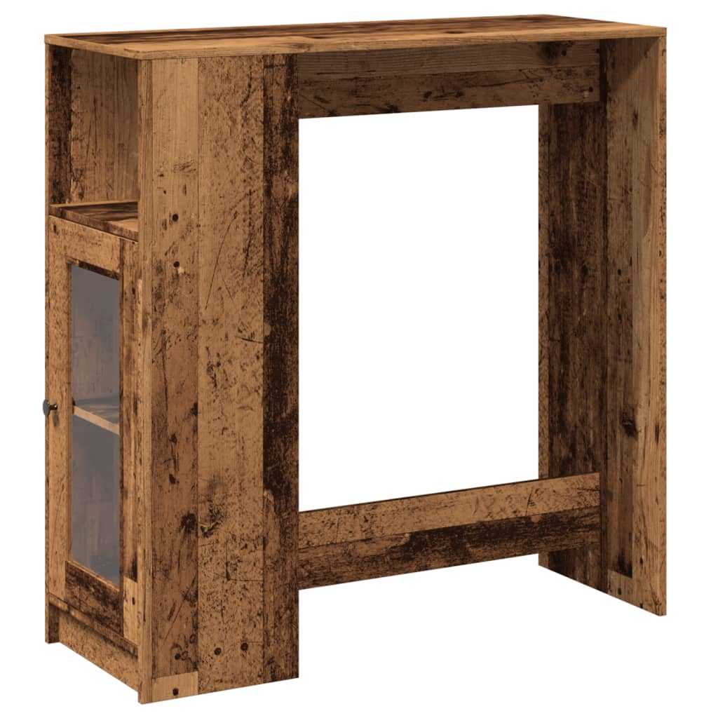Barbord med stativer gammelt tre 101x40x103,5 cm konstruert tre