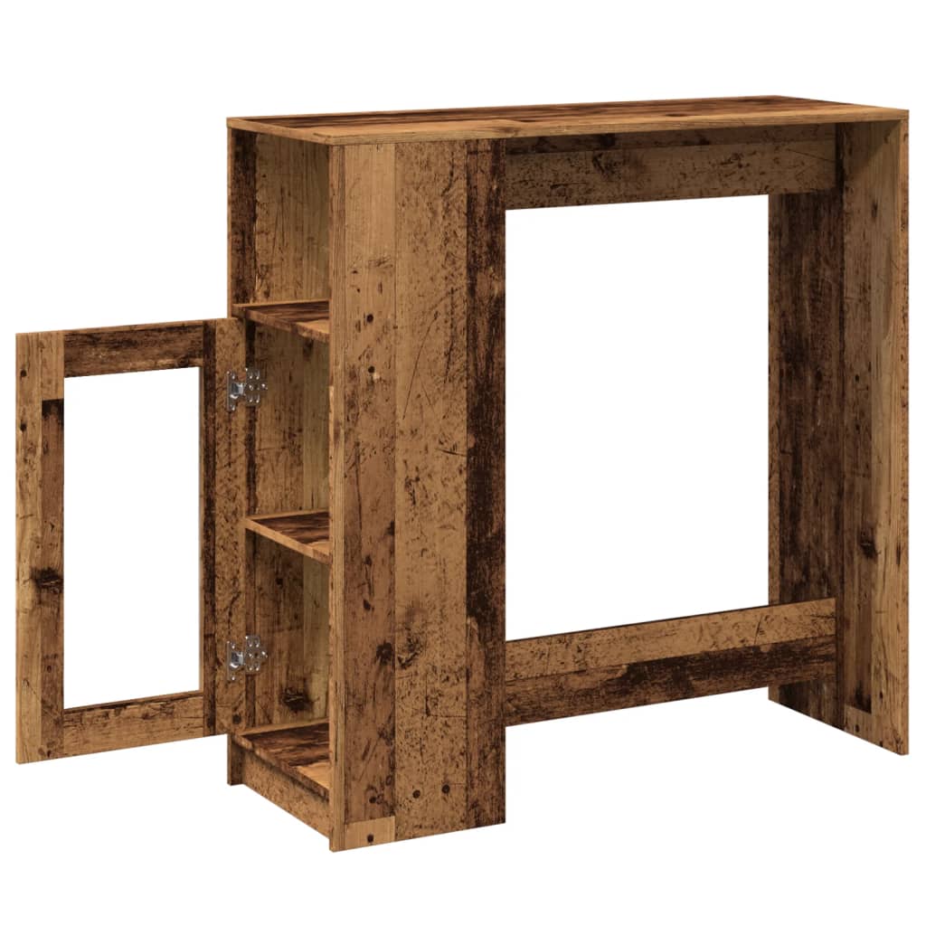 Barbord med stativer gammelt tre 101x40x103,5 cm konstruert tre