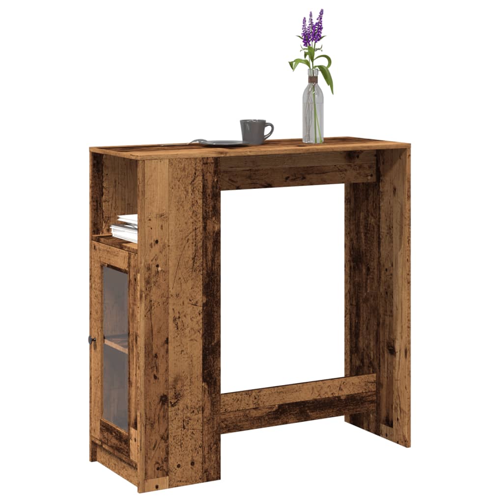 Barbord med stativer gammelt tre 101x40x103,5 cm konstruert tre