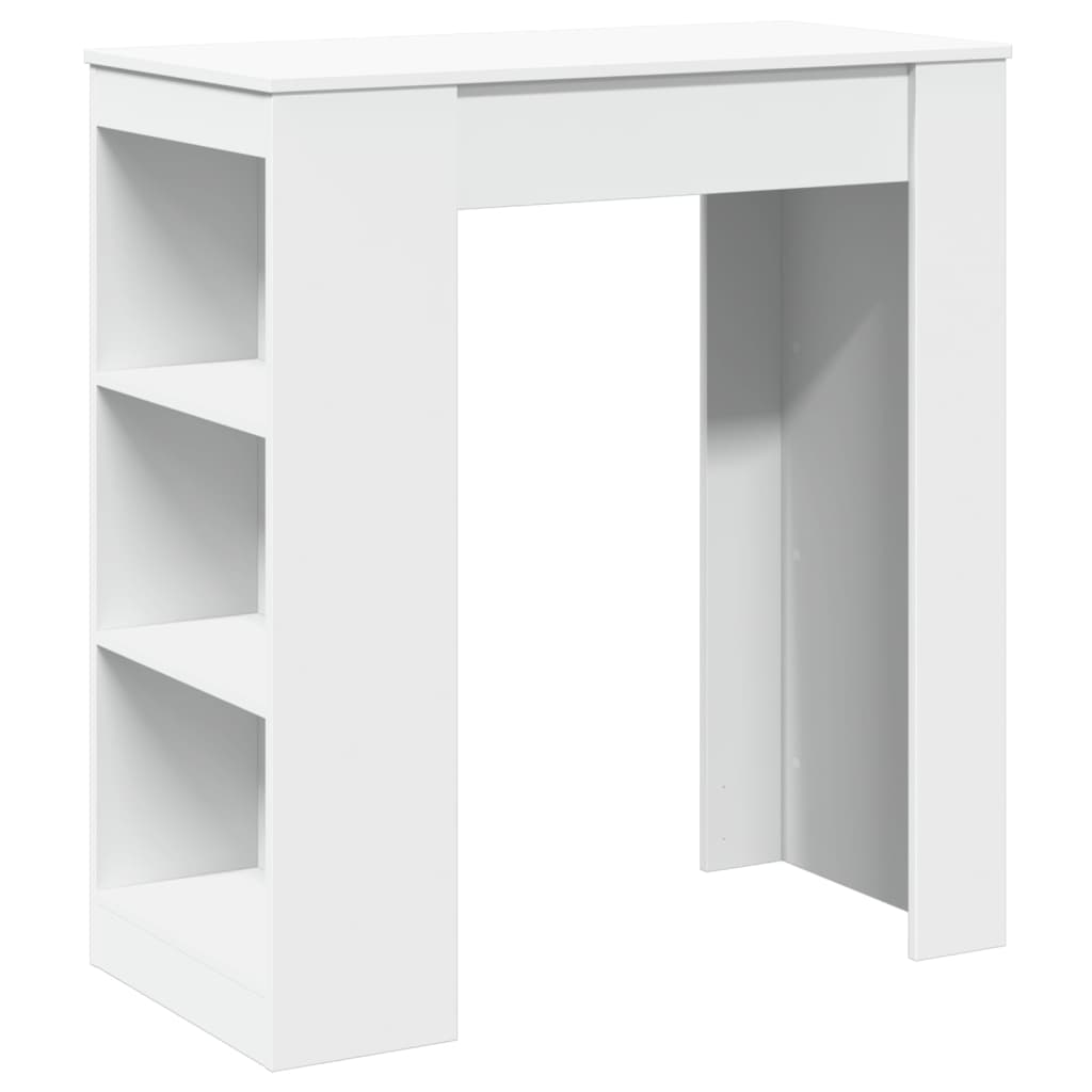Barbord med stativer hvit 95x47x103,5 cm konstruert tre