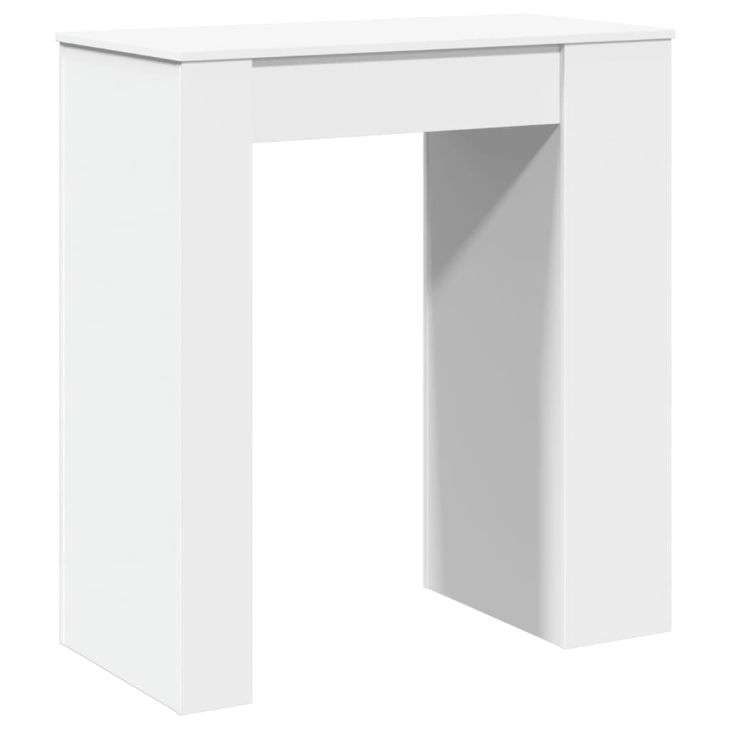 Barbord med stativer hvit 95x47x103,5 cm konstruert tre