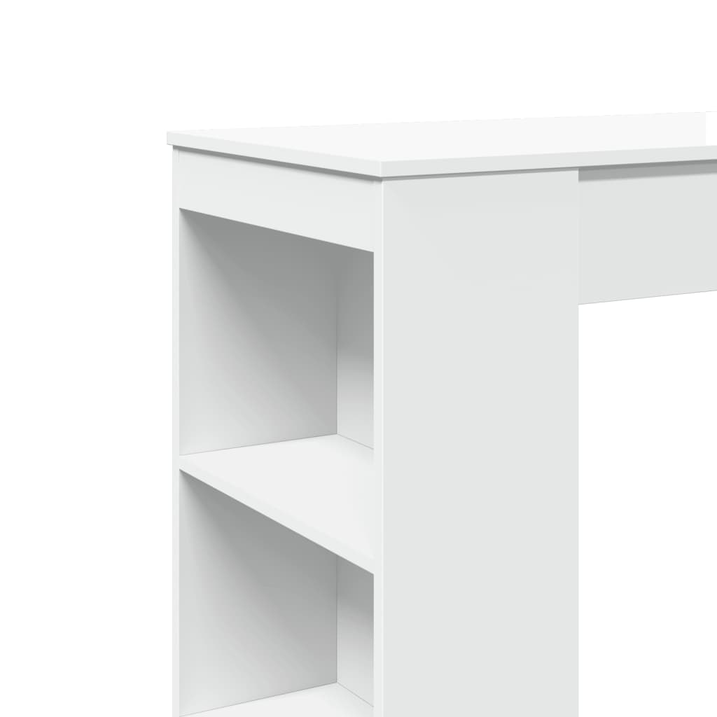 Barbord med stativer hvit 95x47x103,5 cm konstruert tre