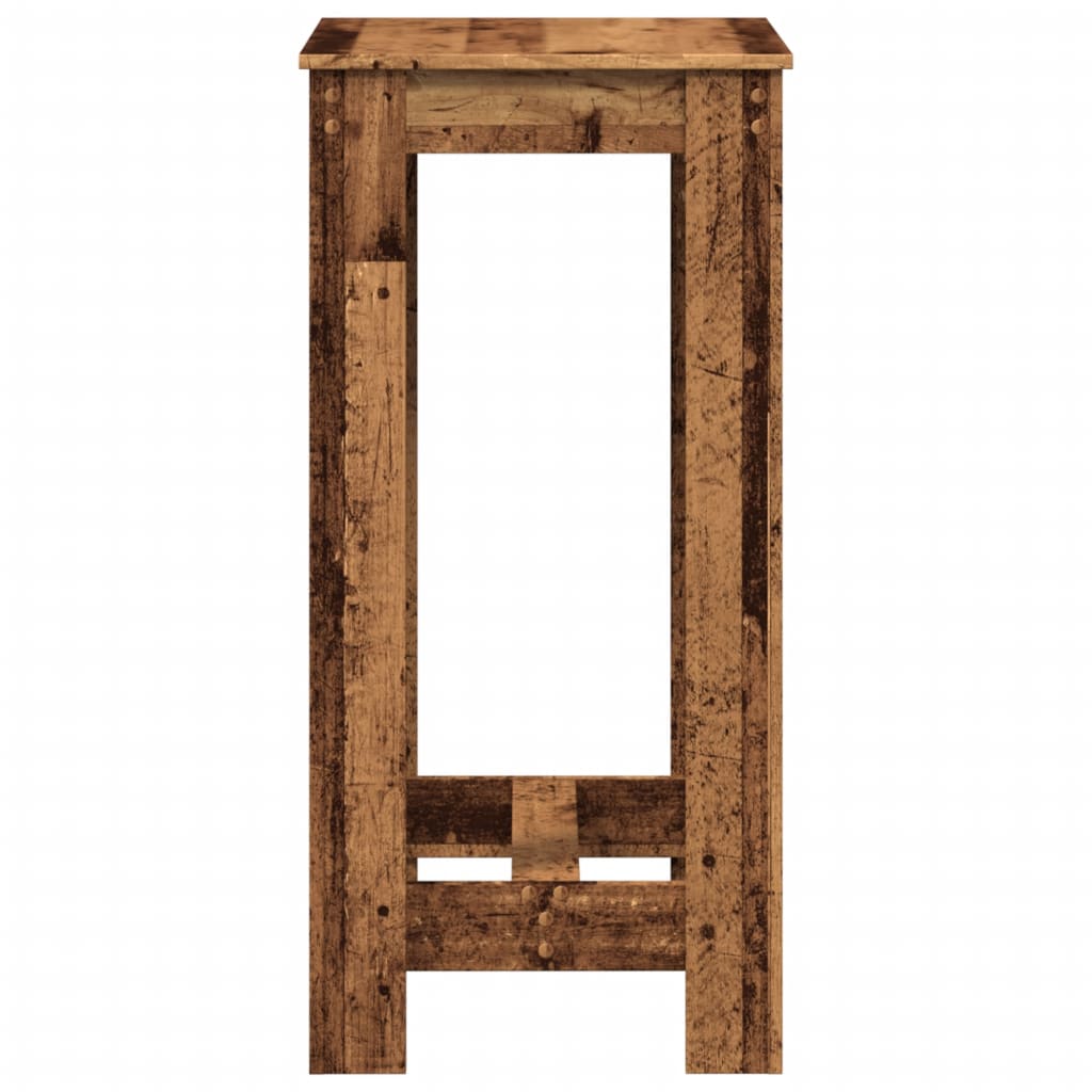 Barbord gammelt tre 51x50x103,5 cm konstruert tre