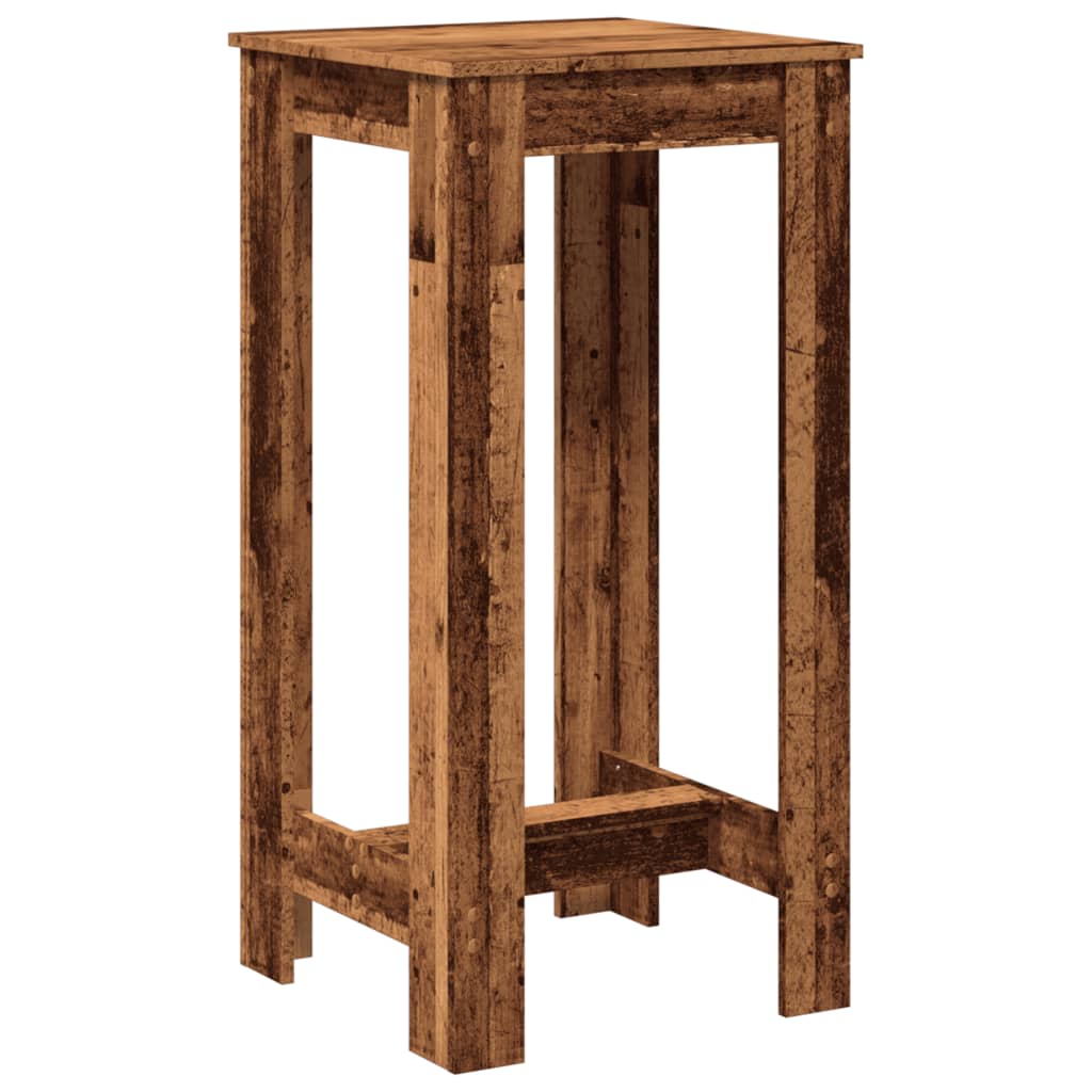 Barbord gammelt tre 51x50x103,5 cm konstruert tre