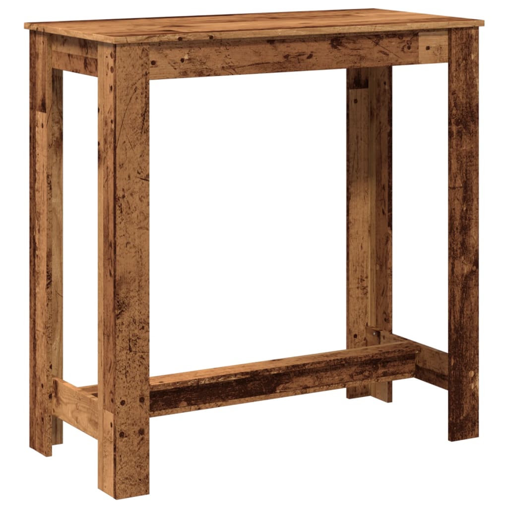 Barbord gammelt tre 102x50x103,5 cm konstruert tre