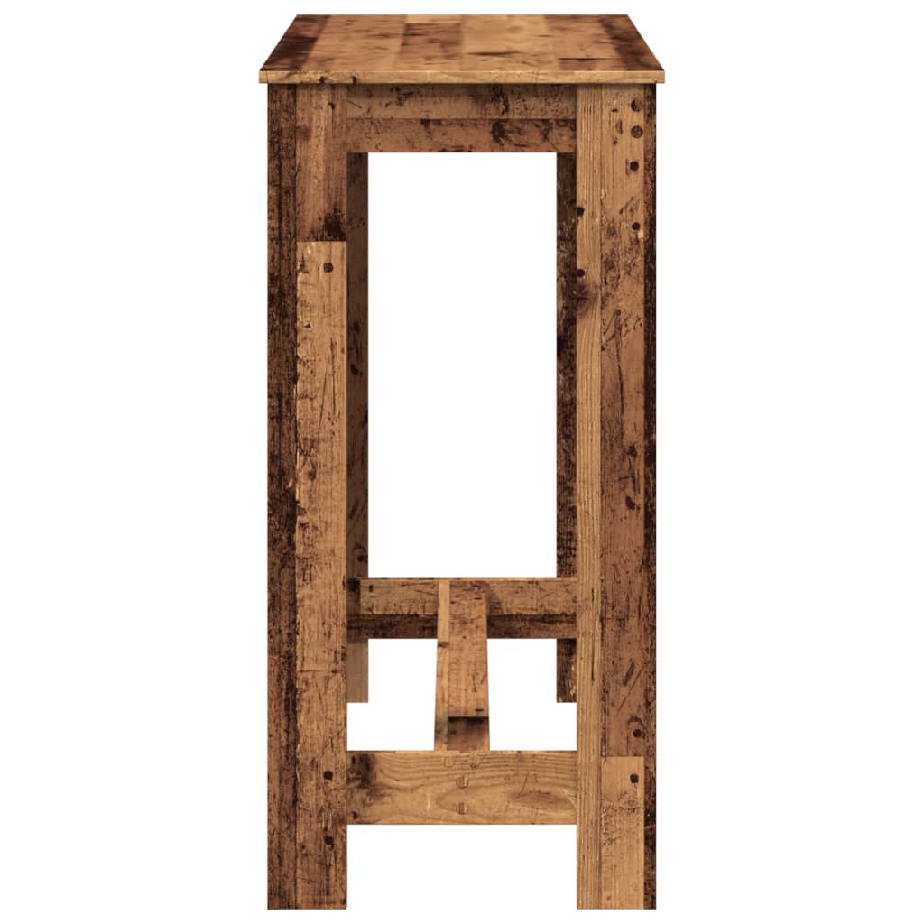 Barbord gammelt tre 102x50x103,5 cm konstruert tre