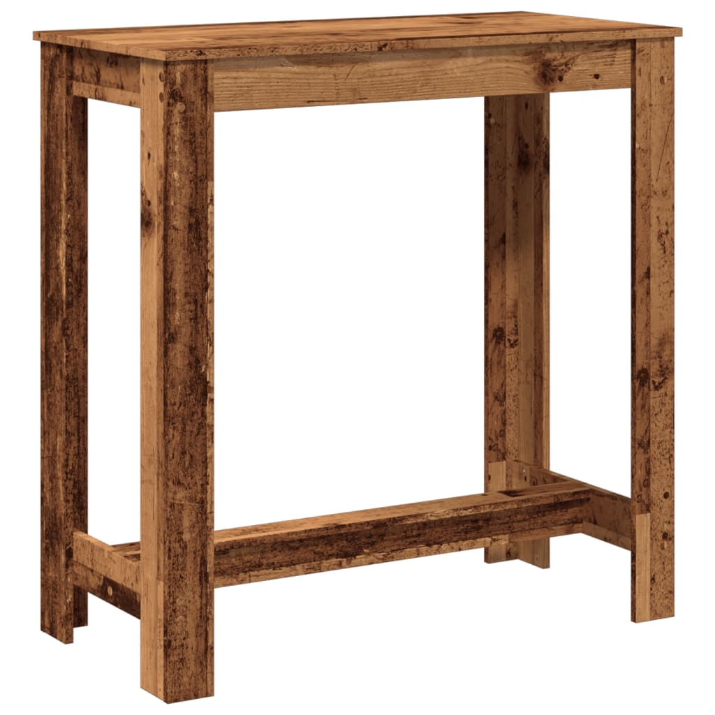 Barbord gammelt tre 102x50x103,5 cm konstruert tre