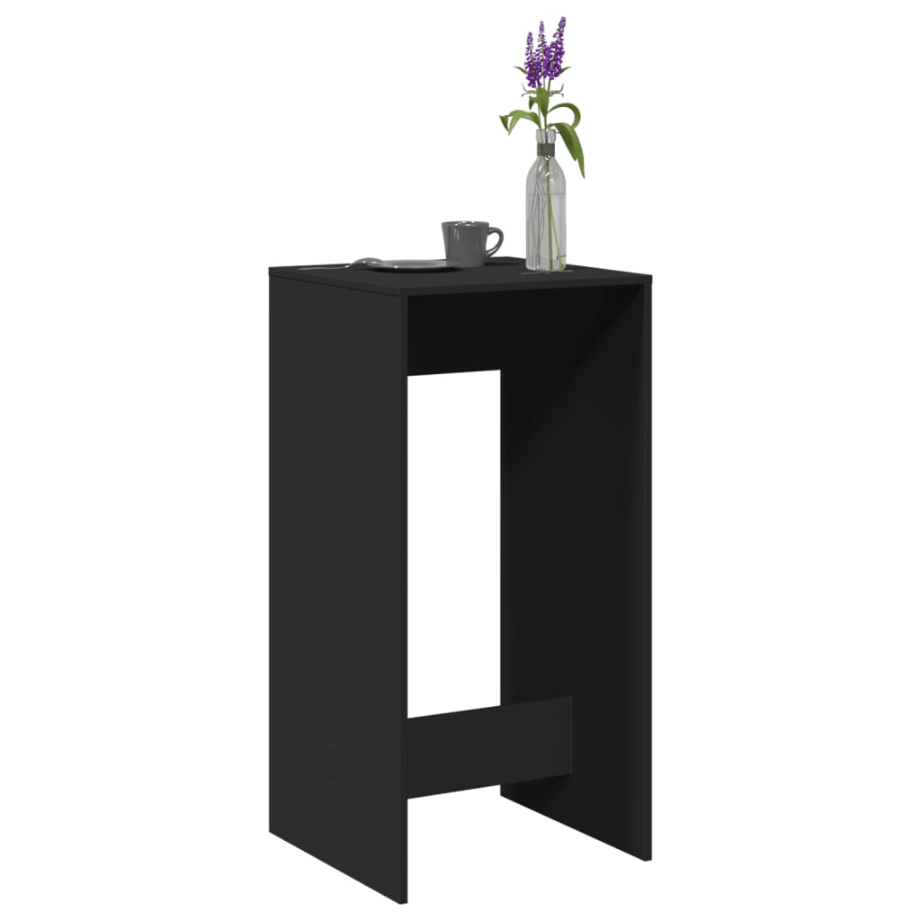 Barbord svart 51x50x103,5 cm konstruert tre