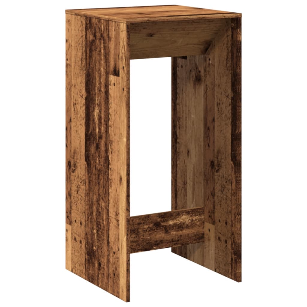 Barbord gammelt tre 51x50x103,5 cm konstruert tre